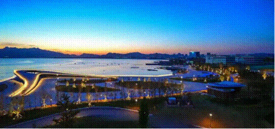 小岛湾北岸修复后夜景图