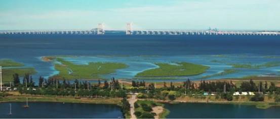 泉州湾修复区域全景
