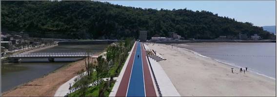 鲜叠大坝海堤安全生态建设及沙滩整治工程修复后