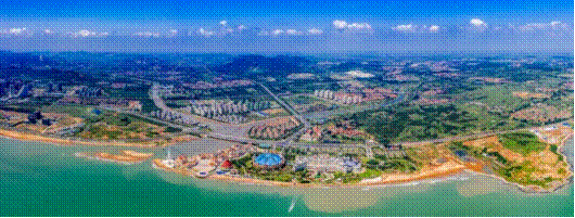 青岛蓝谷航拍图